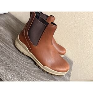 ECCO Women's Track 25 Rust Brown Leather Chelsea Ankle Boot EU 39 Size 8-8.5